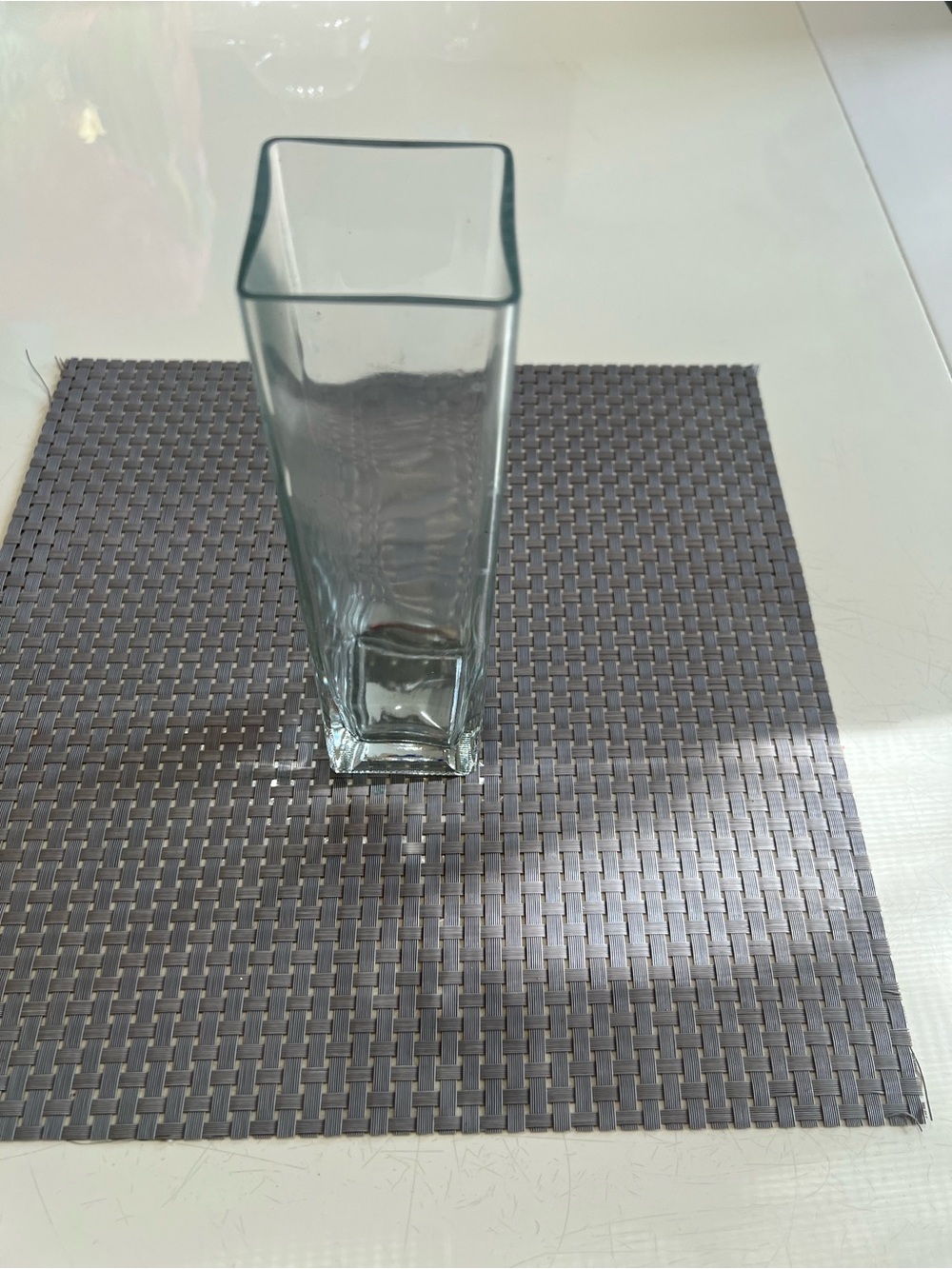 Clear Square Glass Vase - Clear by